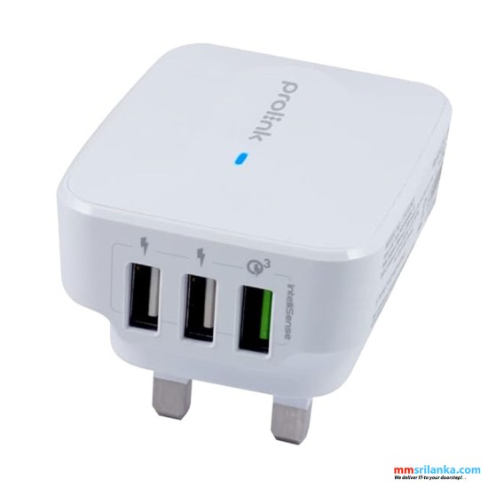 Prolink PTC32501 3-Port 30W Travel Wall Charger 